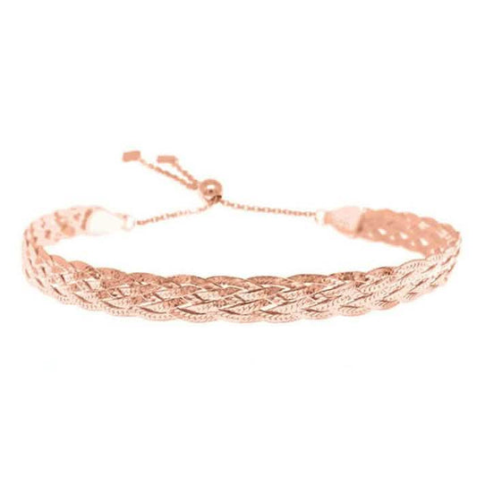 Italian Sterling Silver Adjustable Silver Bracelet