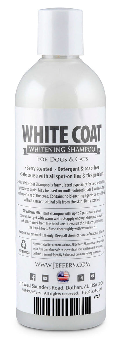 Jeffers Pet White Coat Whitening Dog & Cat Shampoo