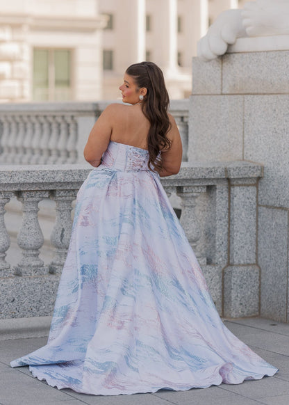 Nessa Metallic Dress - Blue