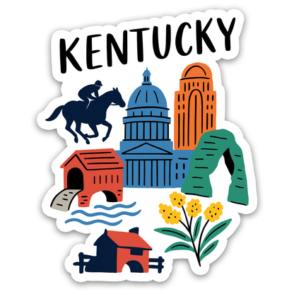 Kentucky State Icons Sticker