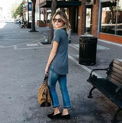 Loose Cut Casual Short Sleeve Top - Assorted Sizes