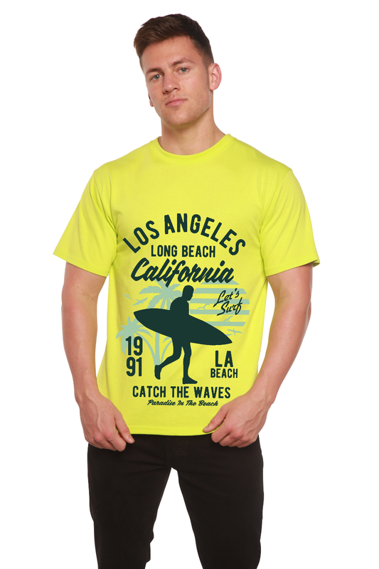 Los Angeles Men's Bamboo Viscose/Organic Cotton Short Sleeve Graphic T-Shirt
