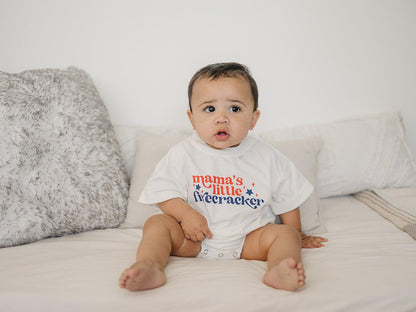 Mama's Little Firecracker T-Shirt Romper *0-3m & 18-24m left