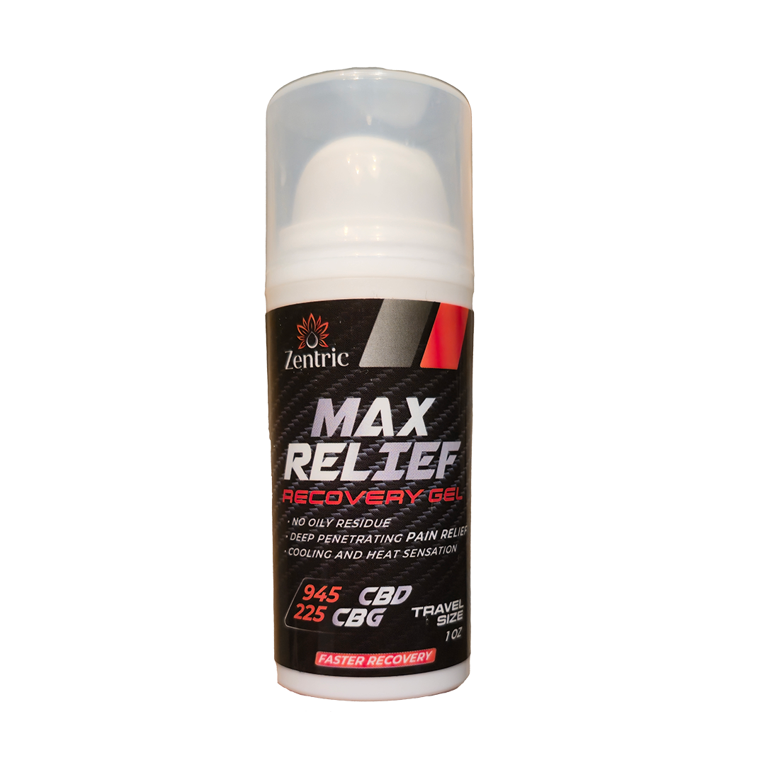 Max Relief Recovery Gel Travel 945mg CBD 225 CBG 1oz-0