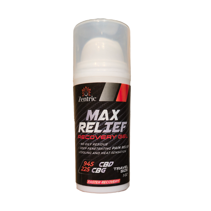 Max Relief Recovery Gel Travel 945mg CBD 225 CBG 1oz-0