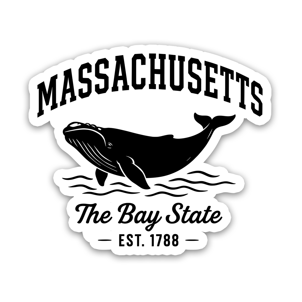 Massachusetts Sticker - The Bay State