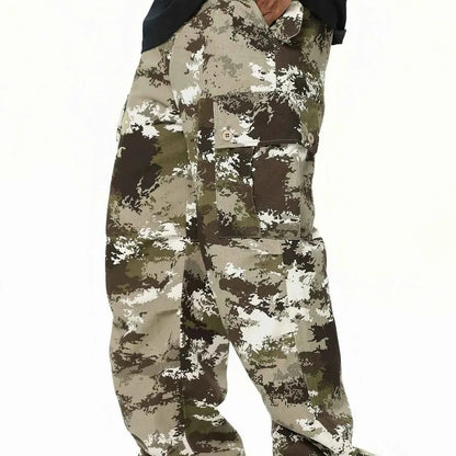 Brown Khaki Men's Camouflage Combat Cargo Pants