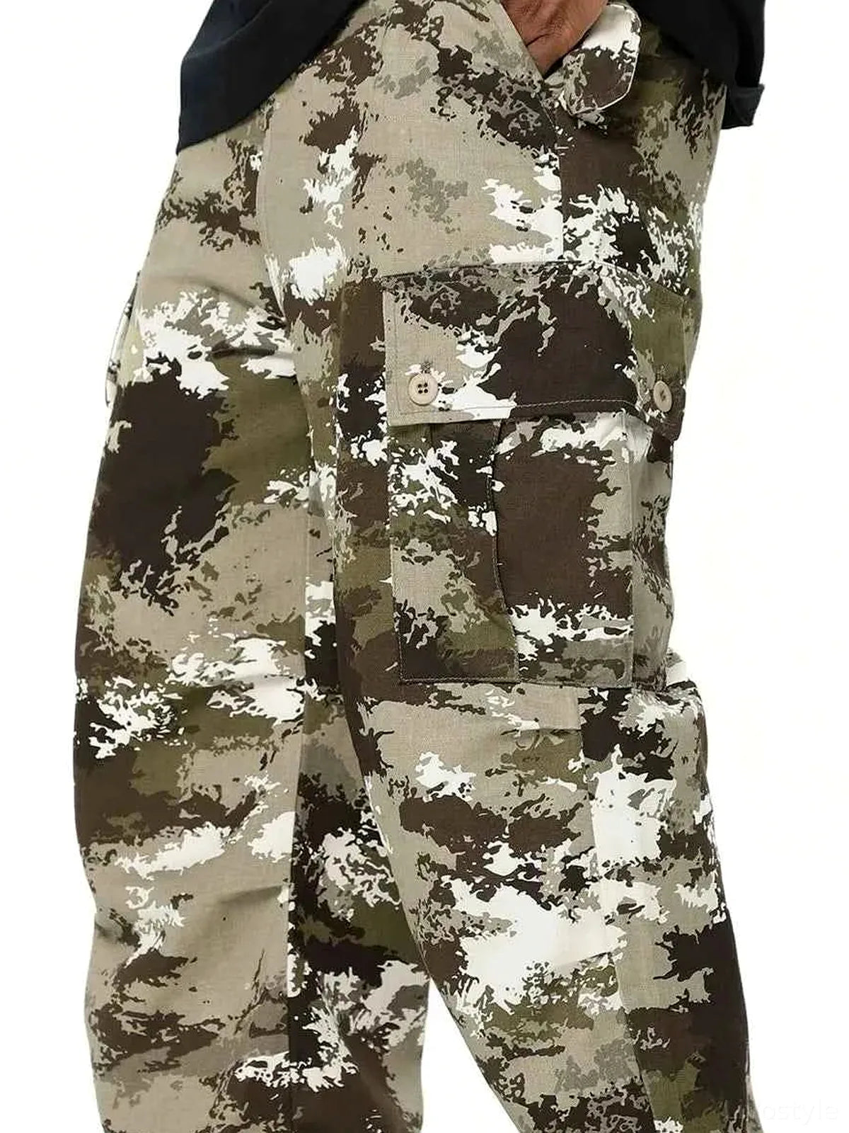 Brown Khaki Men's Camouflage Combat Cargo Pants