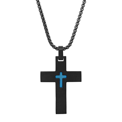 Men's IP Stainless Steel Cross Pendant