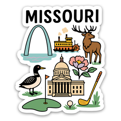 Missouri State Icons Sticker