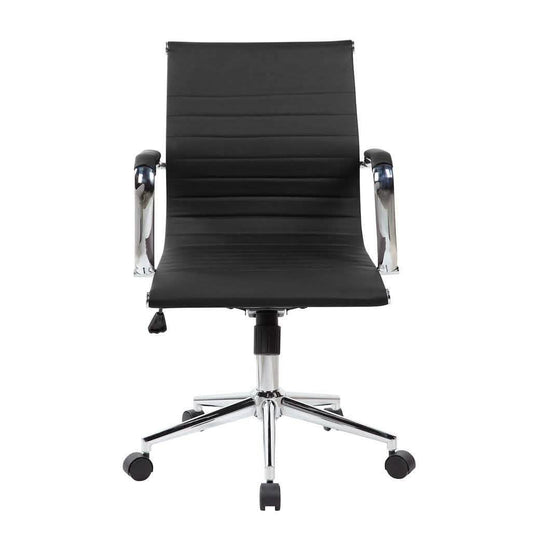 Modern Medium Back Executive Office Chair - Black