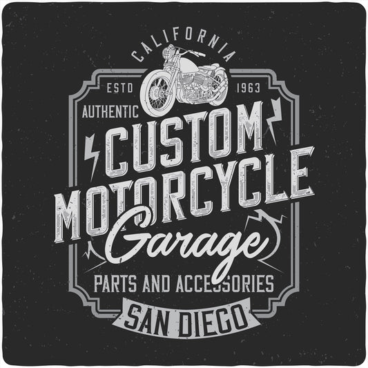 Mototrcycle Garage Men's Bamboo Viscose/Organic Cotton Short Sleeve Graphic T-Shirt