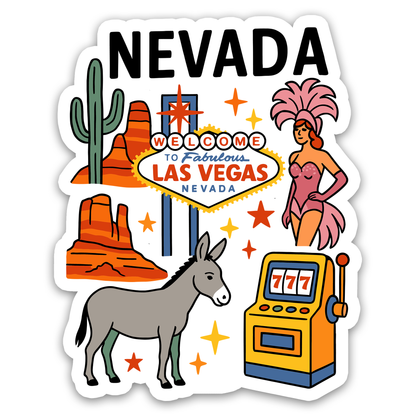 Nevada State Icons Sticker