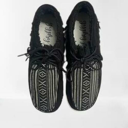 Gypsy Jazz The Sunrise Fringe Sneaker {Black Aztec}