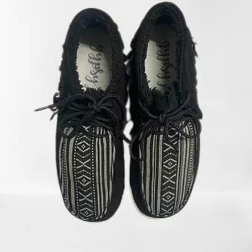 Gypsy Jazz The Sunrise Fringe Sneaker {Black Aztec}
