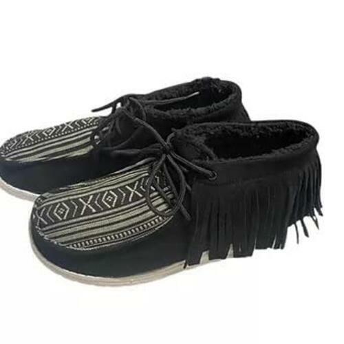 Gypsy Jazz The Sunrise Fringe Sneaker {Black Aztec}
