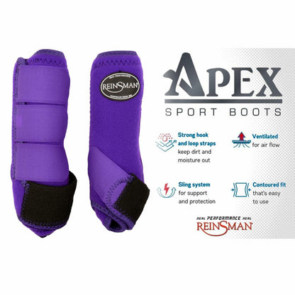 Reinsman Apex Sport Horse Boots - 2-Pack | Medium, Purple