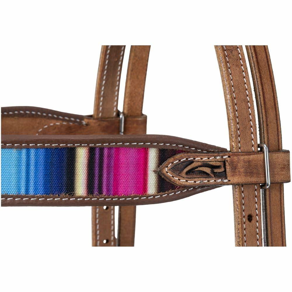 Tough 1 Serape Print Browband Headstall Light Oil