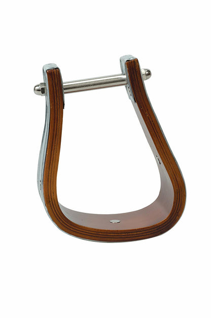 Weaver Leather Sloped Wooden Stirrups with Galvanized Binding