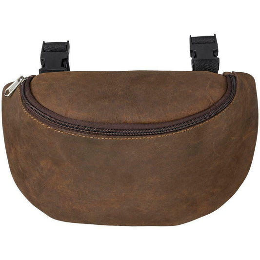 TOUGH1 SOFT LEATHER SADDLE POUCH