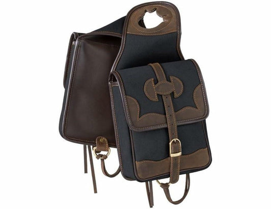 Tough 1 Canvas and Leather Horn Bag Black
