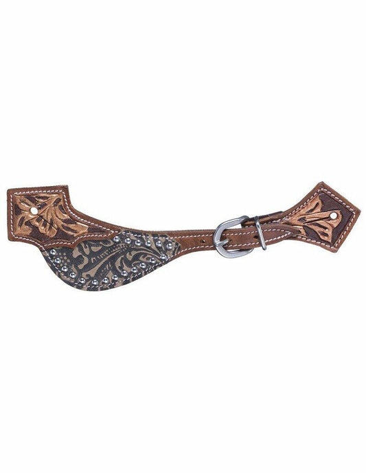 Silver Royal Jameson Ladies Spur Straps Brown