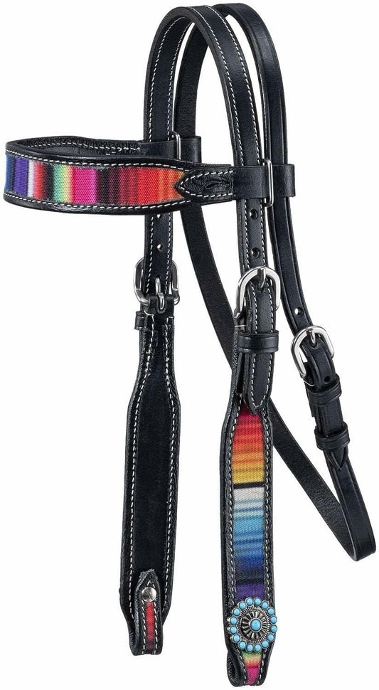 Tough 1 Serape Print Mini Brow Headstall Black