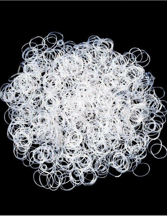 Tough 1 Clear Glitter Bands Clear 500pk