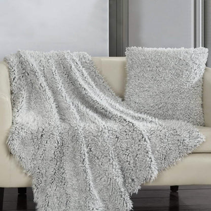 Plush Throw Blanket and Pillow Set