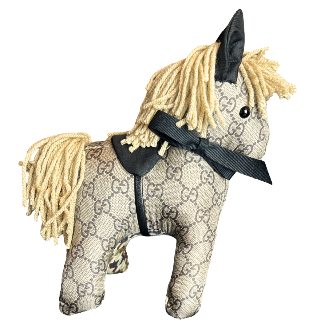 GG Vintage Silk Scarf Noble Pony