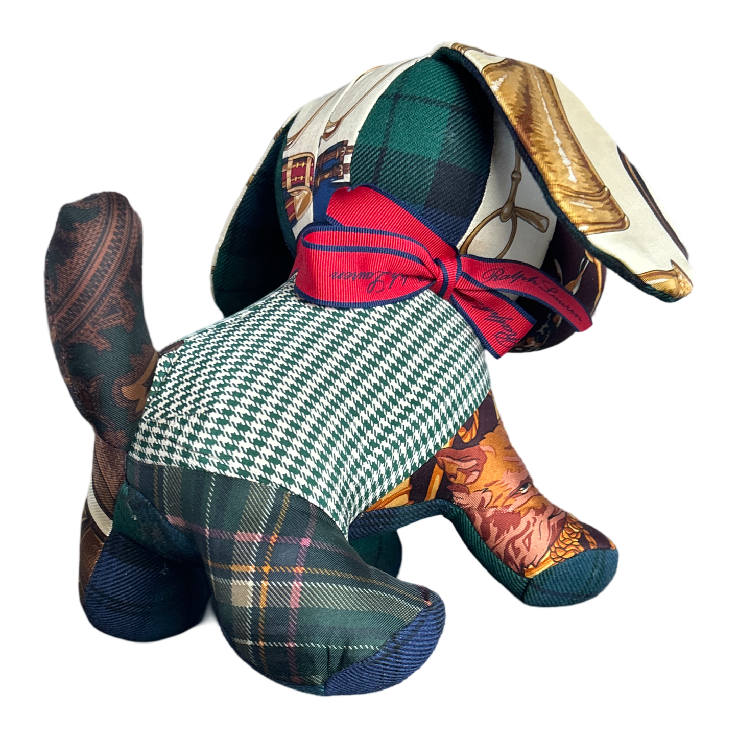 Equestrian Vintage Silk Scarf Loyal Puppy