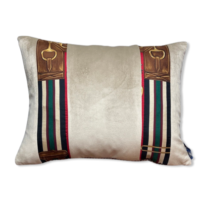 Equestrian Red Vintage Silk Scarf Pillows