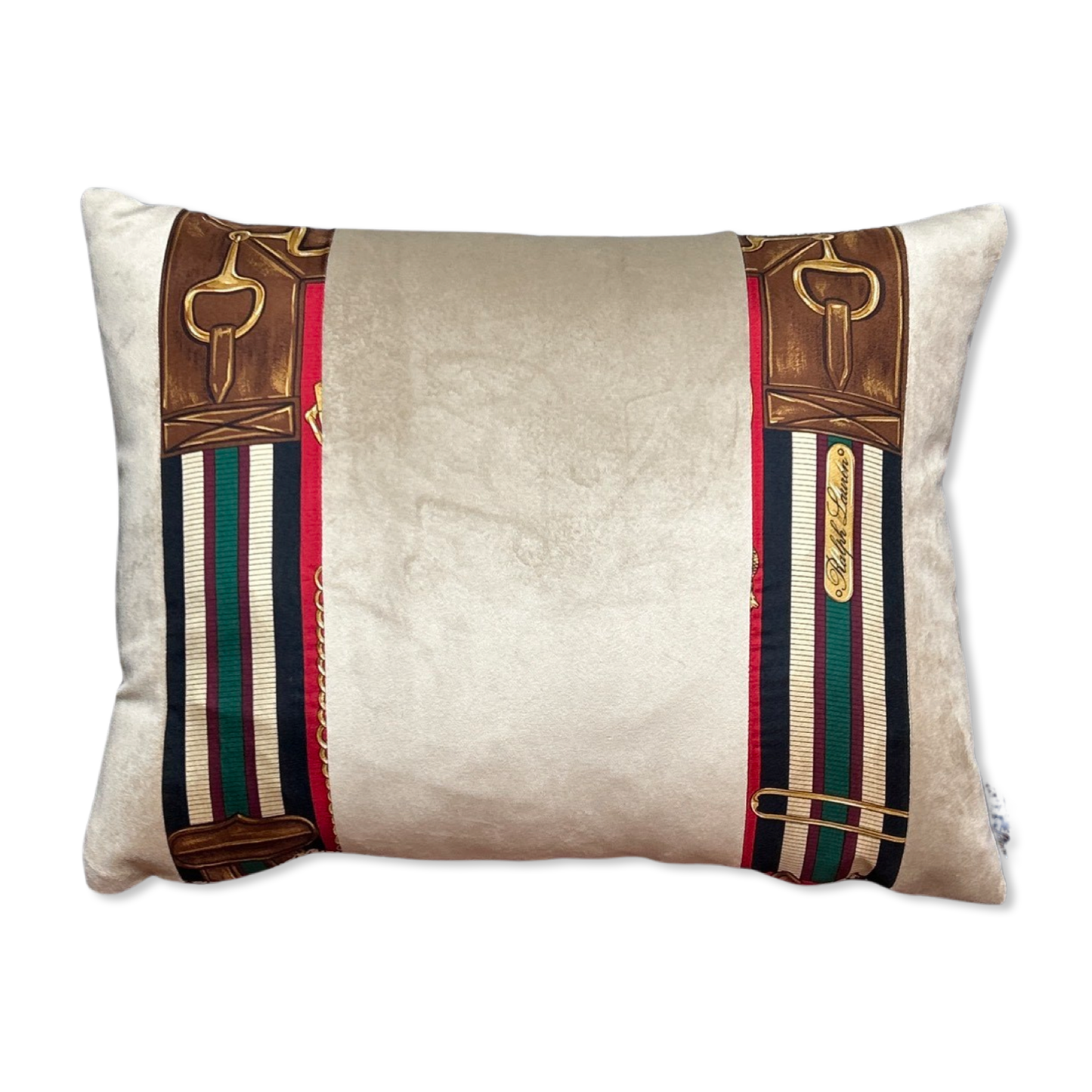Equestrian Red Vintage Silk Scarf Pillows