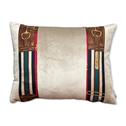 Equestrian Red Vintage Silk Scarf Pillows