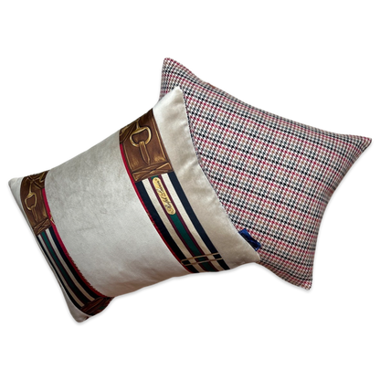 Equestrian Red Vintage Silk Scarf Pillows
