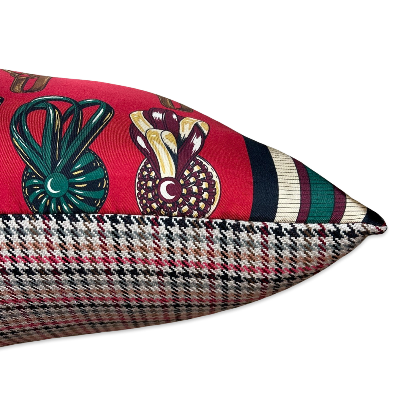 Equestrian Red Vintage Silk Scarf Pillows
