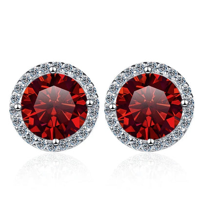 Moissanite Stud Earrings 0.8ct D Color 925 Sterling Silver 18K White Gold