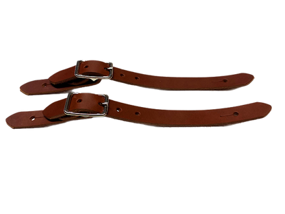 Youth Spur Straps – Rough Stock Latigo Leather for Secure Fit | Rowdy Rowels