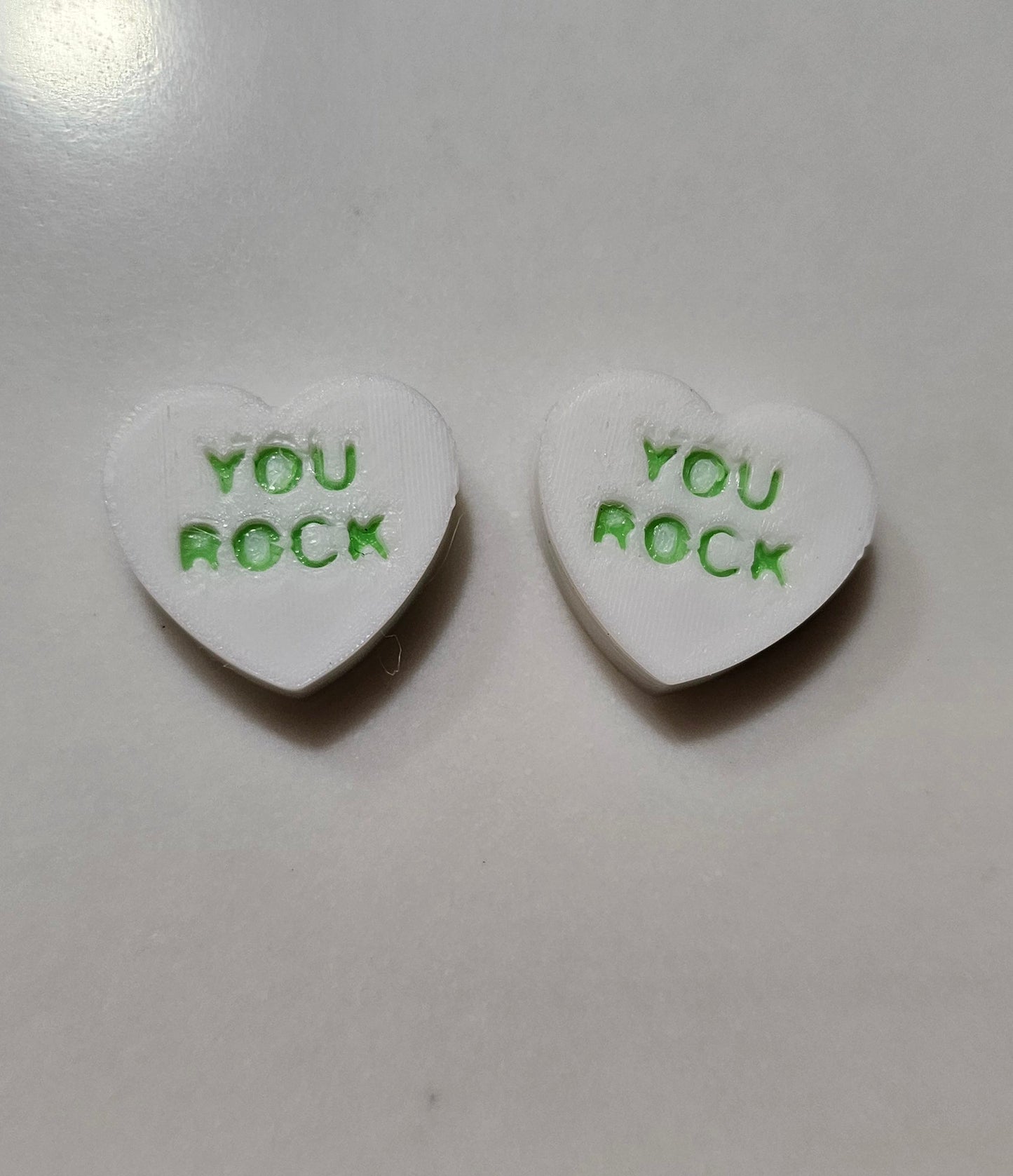 3d Printed Candy Conversation Heart Pins or Earrings Made in America