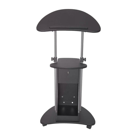 Sit-to-Stand Rolling Adjustable Laptop Cart with Storage