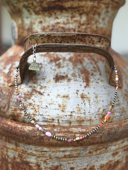 Sterling Silver Desert Sunrise Beaded Necklace