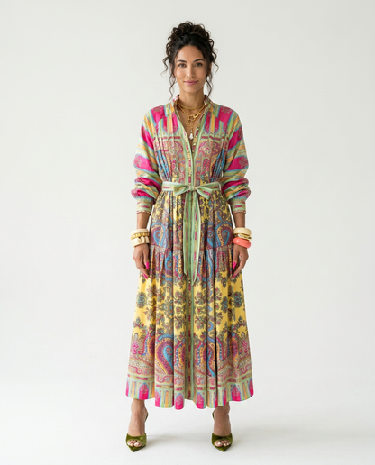 Radiant Floral Boho Maxi Dress