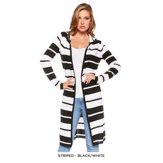 Stylish Long Hooded Cardigan - Assorted Colors