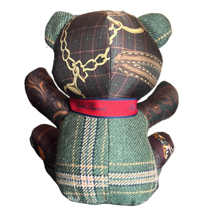 Equestrian Vintage Silk Scarf Tender Teddy Bear