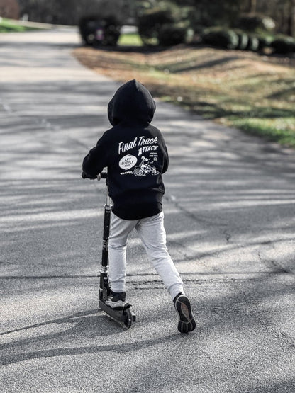 THE FINAL TRACK ATTACK HOODIE - RECYCLED BLACK
