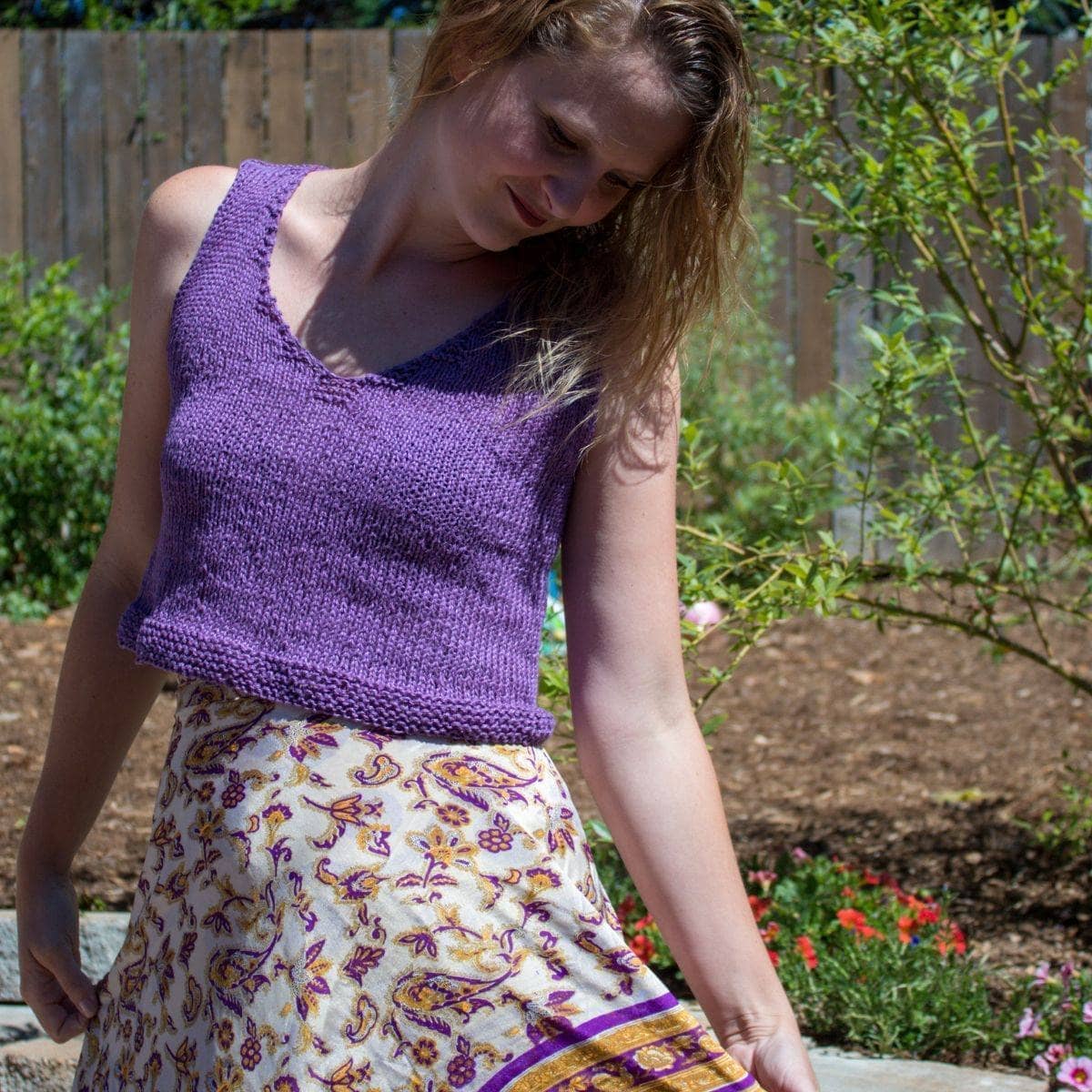V Neck Crop Top Knitting Kit