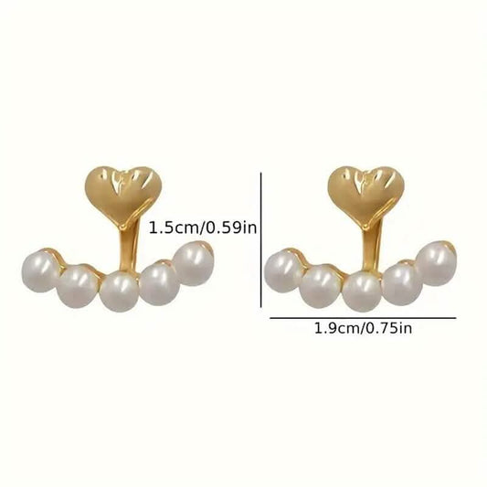 Women's Fashion Earrings Bohemian Style Imitation Pearl Inlay