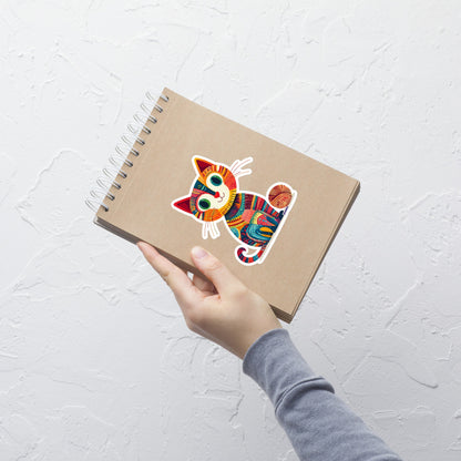 “Yarn Whiskers” Vinyl Sticker – Designed by Nicole Snow